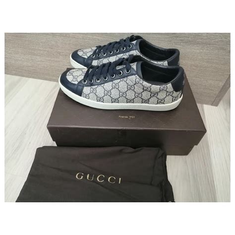 gucci navy blue shoes|blue Gucci shoes women's.